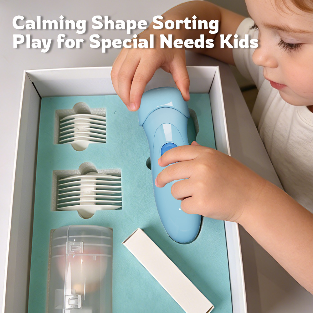 Cross-Border Wholesale Low-Noise Hair Clipper for Sensitive Children, Rechargeable Hair Trimmer for Autistic Children