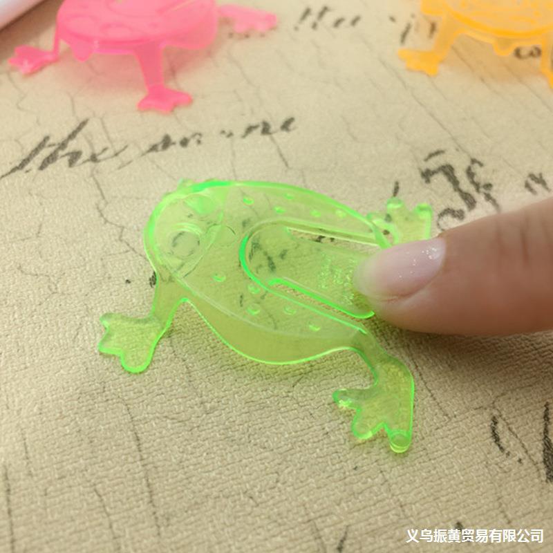 3 80 Reminiscence Frog Toys Jumping frog Frog jump Plastic children baby Toys Early education child desktop