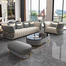 #轻奢沙发现代简约美式奢华别墅小户型客厅直排三人位组