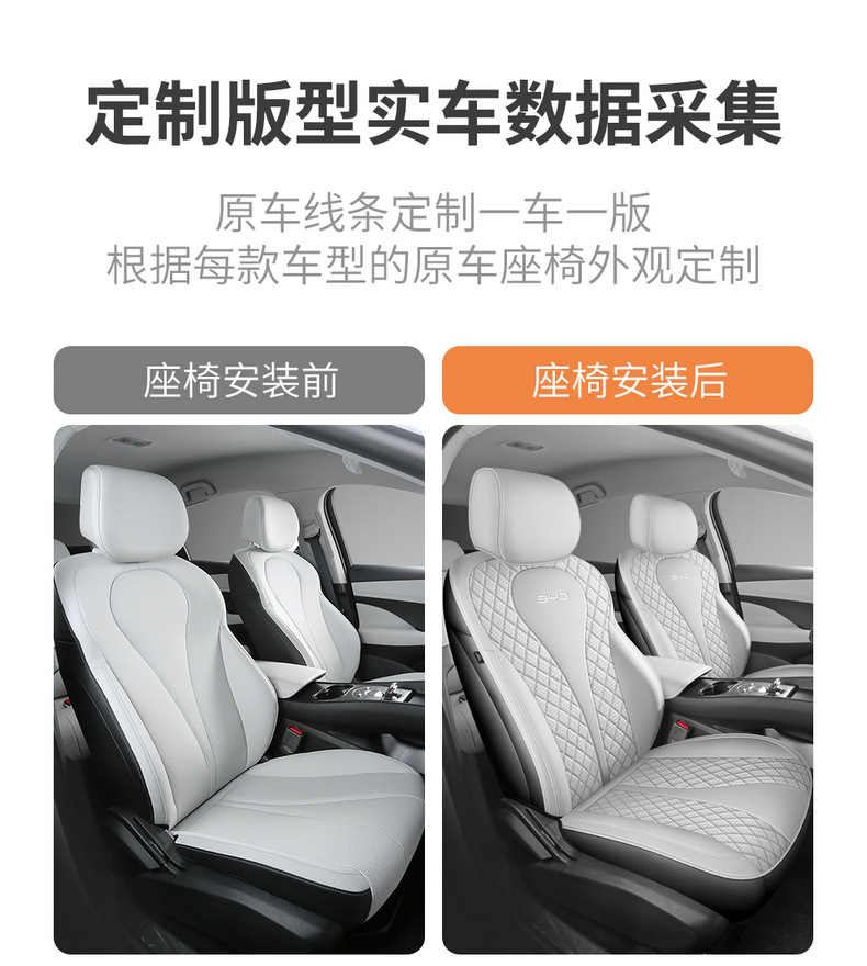 Custom-made perforated leather wear-resistant car seat cushion and full-cover seat cover for BYD Sea Lion 06EV/DMI