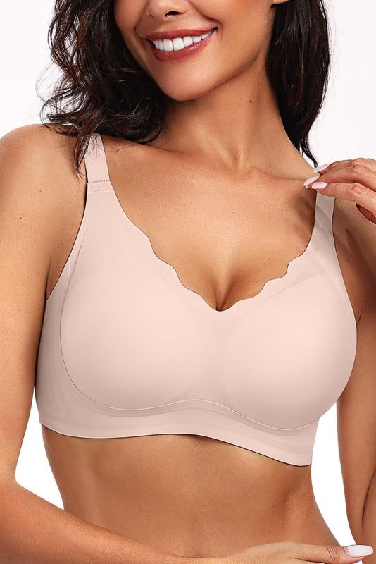 国境を越えた貿易下着女性用ゼリーソフトサポートリフティングシームレスブラジャー固定カップ大きな胸が小さく見えるたるみ防止ベスト|undefined
