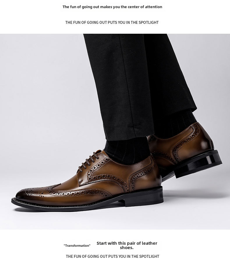 British Style Men's Business Leather Shoes - Formal Footwear_voghion.com