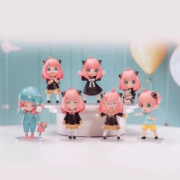 Spy Family Aniya 7-Piece Figure Set Spyfamily Anime Blind Box Trendy Toy Figurines Spy Family Aniya 7-Piece Figure Set Spyfamily Anime Blind Box Trendy Toy Figurines