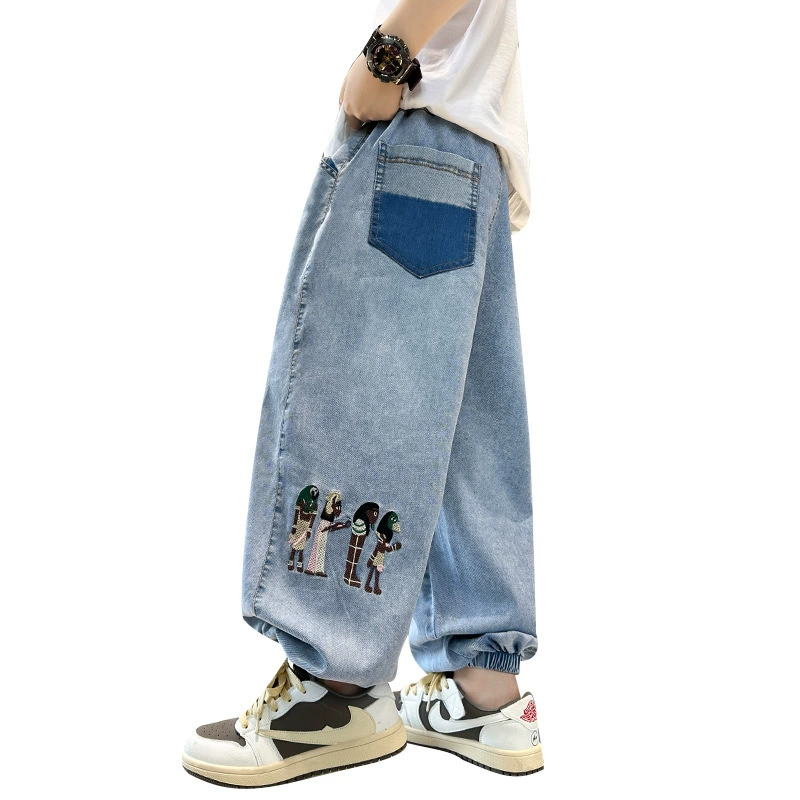 Summer clothing, summer thin jeans, children's mosquito repellent, trousers for boys, for teenagers