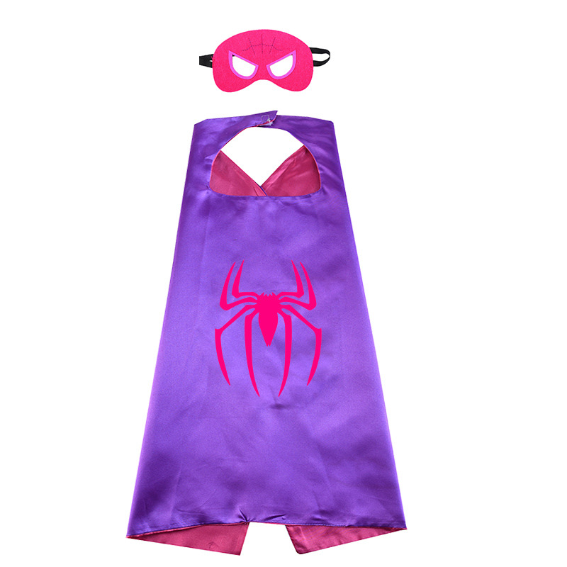 En stock al por mayor de Halloween Capitán América traje Spiderman Iron Man Hulk superhéroe capa niños