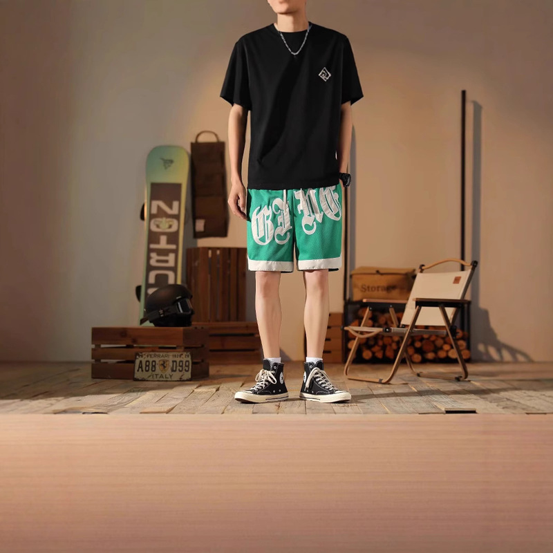 Summer Basketball Shorts American Streetwear Sweatpants Casual Men's Clothing High Quality Printed Shorts Outdoor Fashion 2024