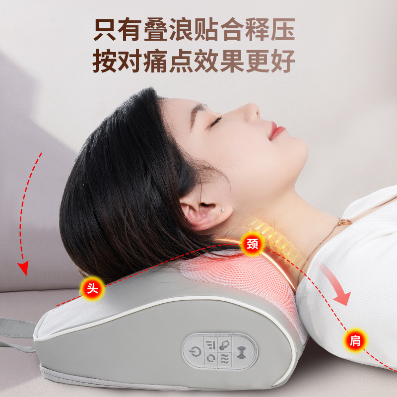 多機能スマート携帯マッサージ器首の腰と背中の肩のクッション揉みマッサージ枕家庭用マッサージ器|undefined