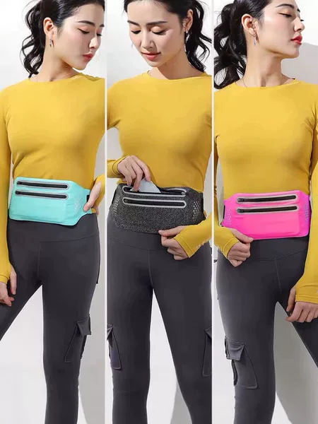 Sports Waist Bag for Men and Women, Running Invisible Close-Fitting Mobile Phone Bag, Multi-Functional Fitness Outdoor Lightweight Belt Bag, Portable