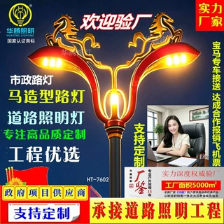 定制马造型路灯市政道路高杆灯户外照明广场双头特色大型景观灯