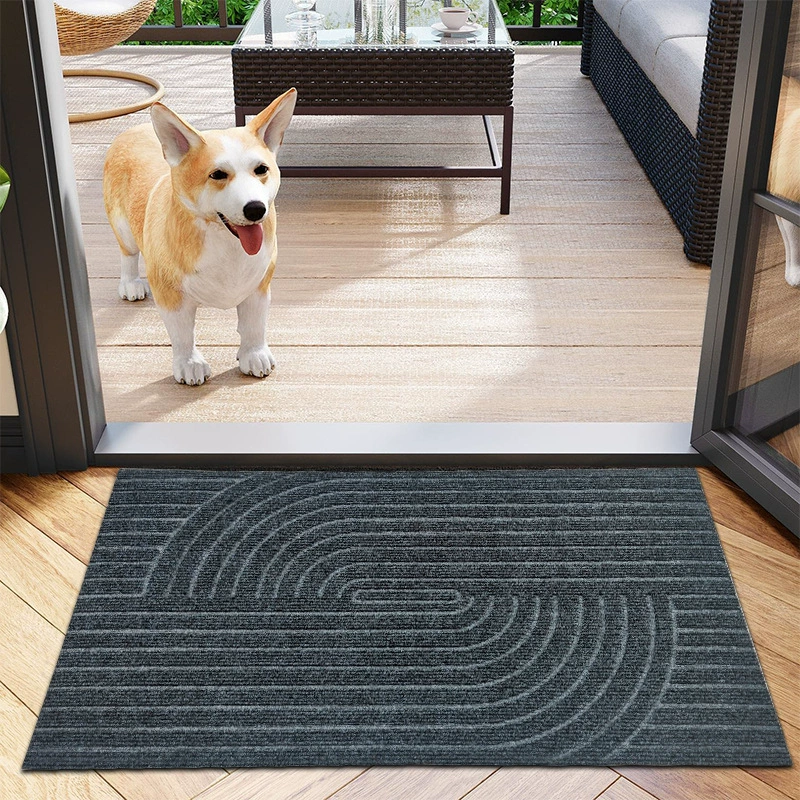 Современный простой коврик для входной двери из материала ТПЭ, коврик для входа, грязеотталкивающий противоскользящий коврик, полиэстер, скребок для песка, коврик для удаления пыли, коврик для ног