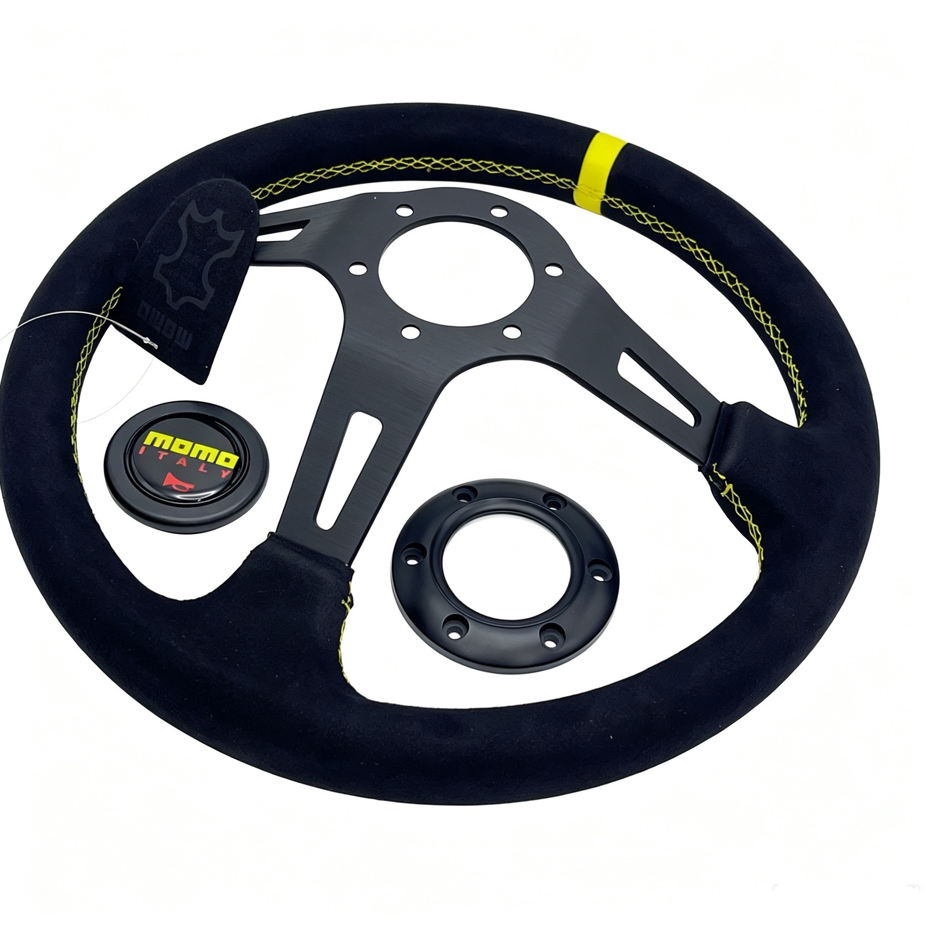 Cross-border bestseller momo new model full speed sports personalized suede racing drift steering wheel universal