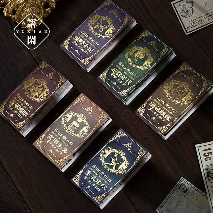 Литература и искусство блокнота клуба языка праздными Ретро Позолоченные серией могут написать бумагу подложки 60 счета руки материальную в 6