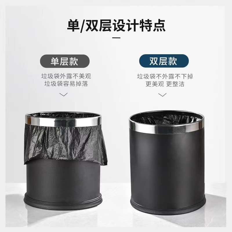 Basurera casera personalizada sala de estar de hotel oficina de alto nivel dormitorio nórdico cocina doble basura comercial