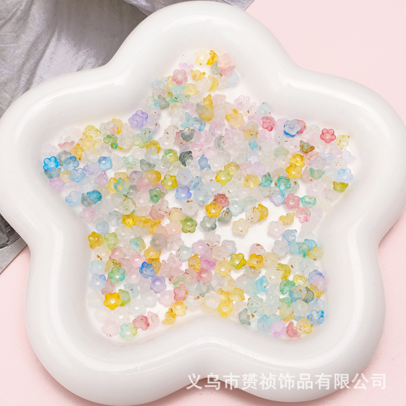 アクリルフラワービーズスペーサービーズゴールドビーズ手作り diy ネックレスブレスレットイヤリングジュエリー材料アクセサリー|undefined