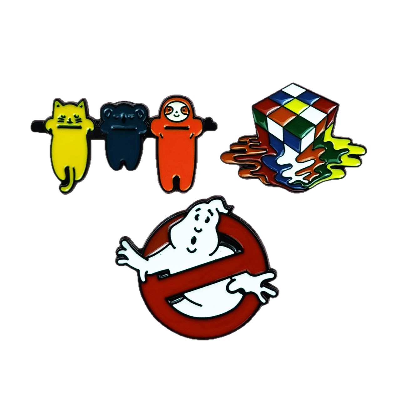 Broche de modelado geométrico creativo Cubo de Rubik, hombre de dibujos animados, aleación para hombres y mujeres, hebilla de alfiler, accesorios de moda personalizados, insignia image 5