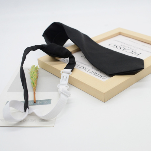 JK tie female Korean version Japanese college style black dark gray navy blue school uniform uniform knot-free short style student trend