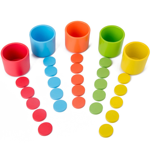 Amazon Montessori baby color recognition classification cup children's educational early education toys Montessori teaching aids