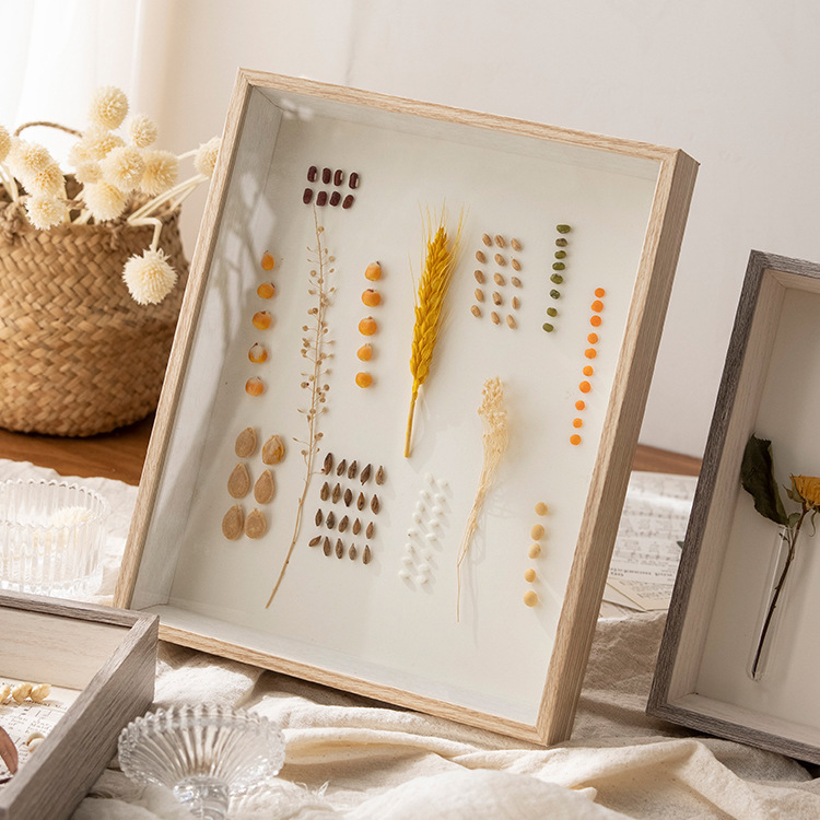 Three-dimensional hollow specimen frame diy handmade photo frame setting butterfly insect clay preservation mounting frame dried flower photo frame