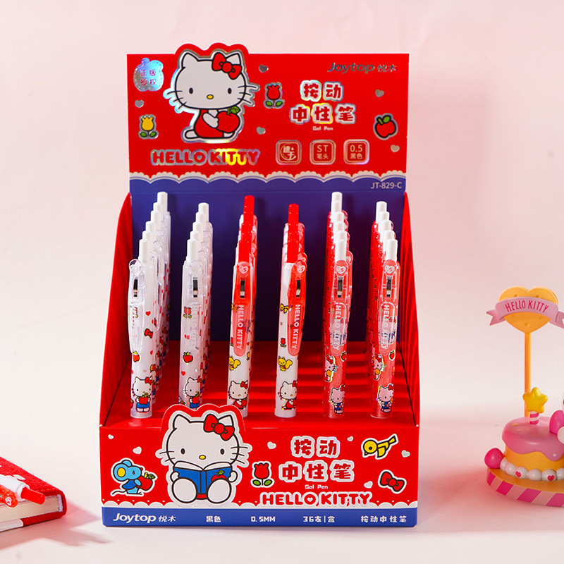 Joytop Hello Kitty Red and Blue Series-Press Gel Pen Insert Box