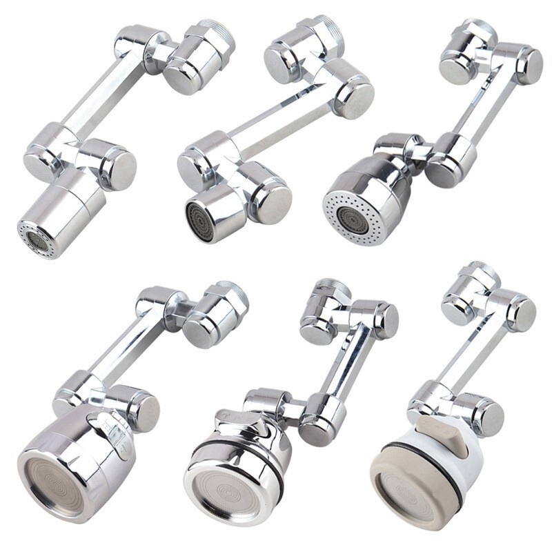 Washbasin Multi-function Universal Water Nozzle Adapter 1080 Degree Rotatable Mouthwash Faucet Mechanical Arm Extension
