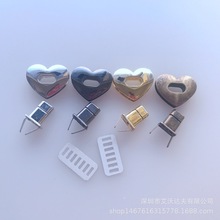 直销爱心拧锁 亚马逊货源包包锁心形锁/五金锁扣包包五金心形拧锁