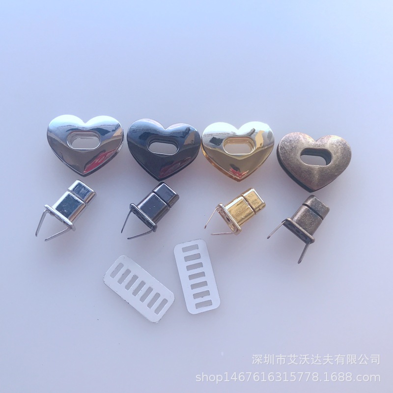 直销爱心拧锁亚马逊货源包包迷你锁心形锁/五金锁扣五金配件
