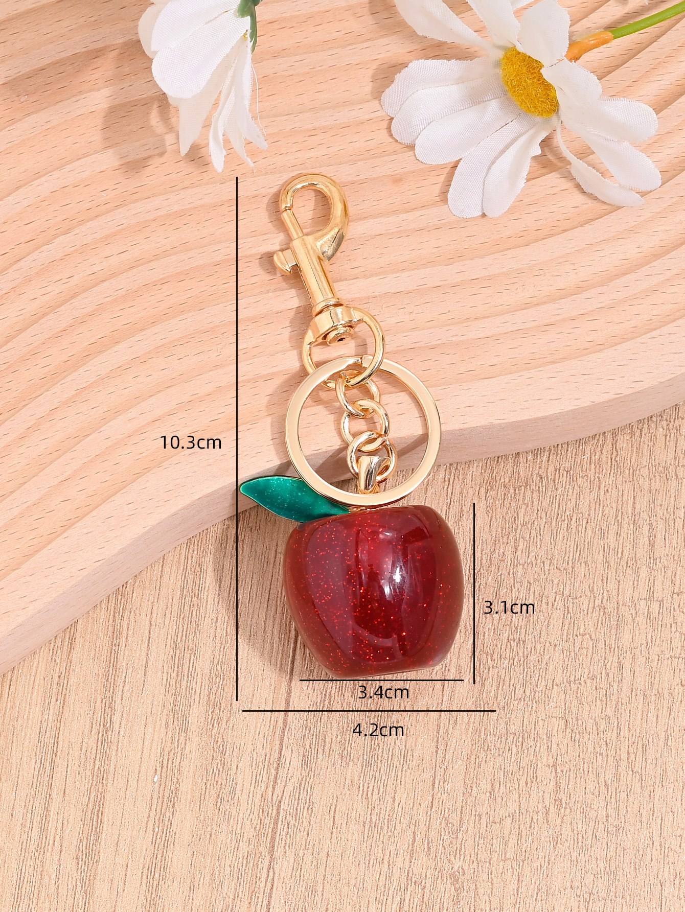Bag Charms Bag Accessories Type 1 Piece Alloy Resin Pear Fruit Apple Bag Charms