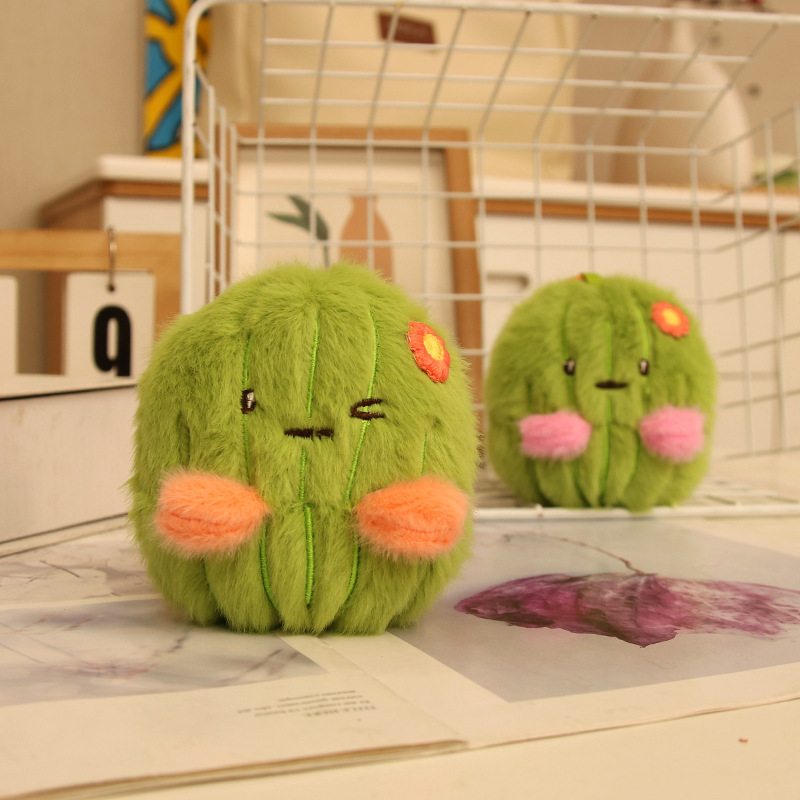 Internet Celebrity Cactus Small Pendant Cute Plush Toy Doll Cartoon Bag Pendant Doll Keychain Cloth Doll
