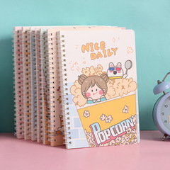 Cute little fresh flower coil notebook a5 notebook lined inner pages high-value student notepad wholesale