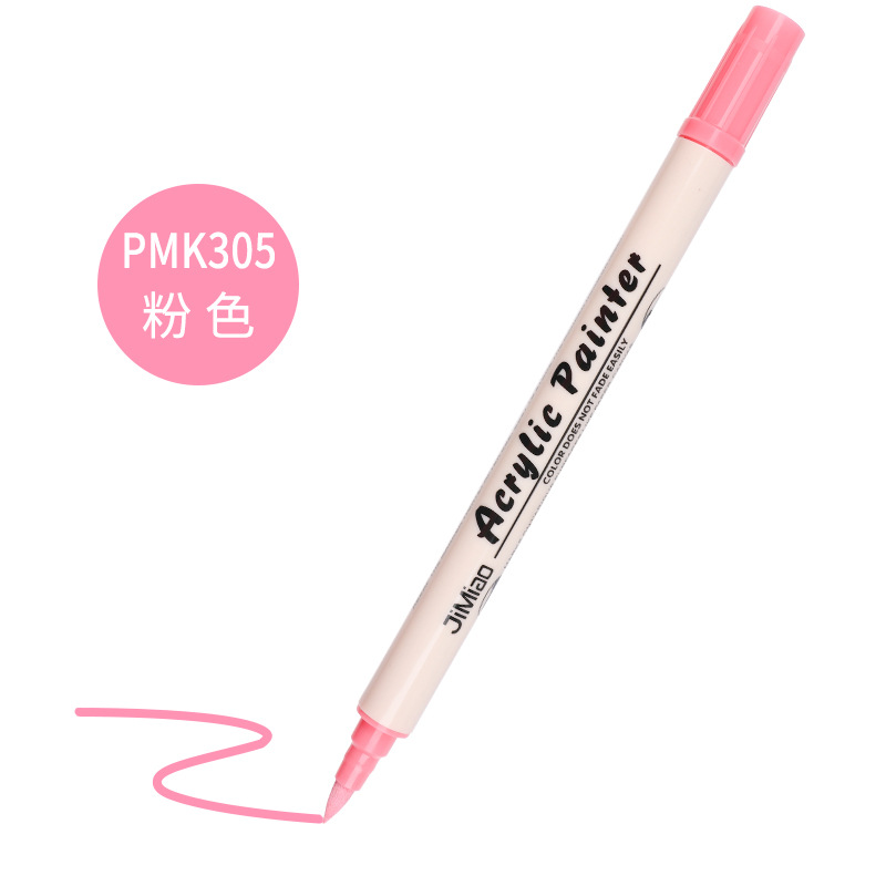 Marcador de acrílico nuevo núcleo de algodón pluma de doble cabeza 36 color marcador único al aire libre pintura acrílica acuarela pluma