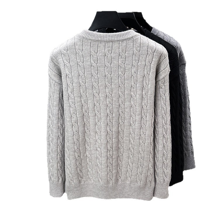 Amazon hombre nueva camiseta de punto de cuello redondo de manga larga otoño y invierno universal moda casual suéter