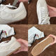 American Retro German Training Shoes Women's 2025 Spring New Thick-soled Casual Sports Forrest Gump Shoes Board Shoes Flat White Shoes