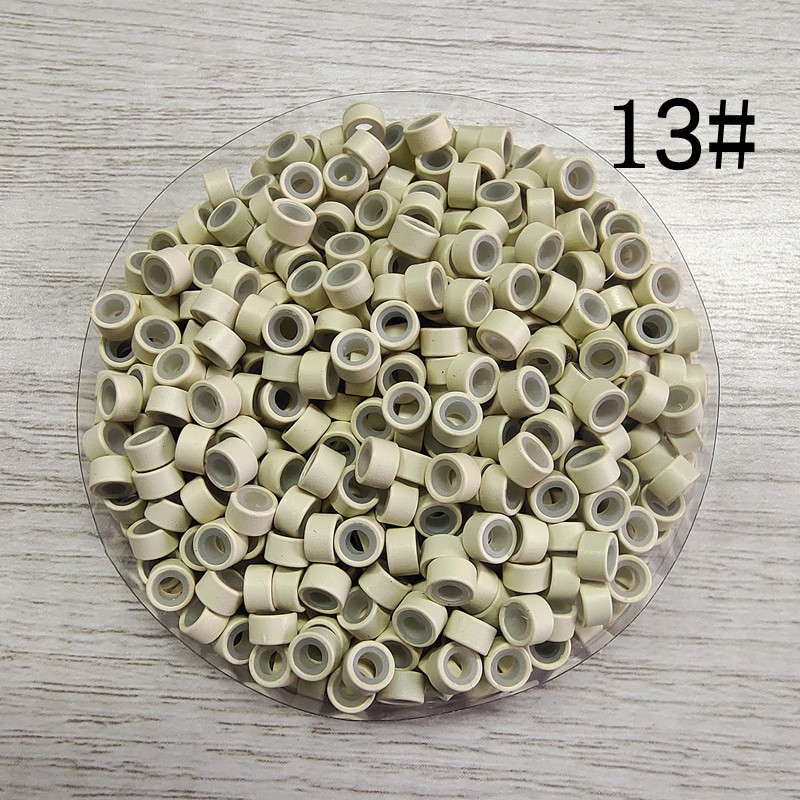 Clips de extensión de cabello sin costuras transfronterizos, anillos de extensión de cabello de silicona acampanados, clips de extensión de cabello con alambre dorado láser, anillos de extensión de cabello sin costuras.