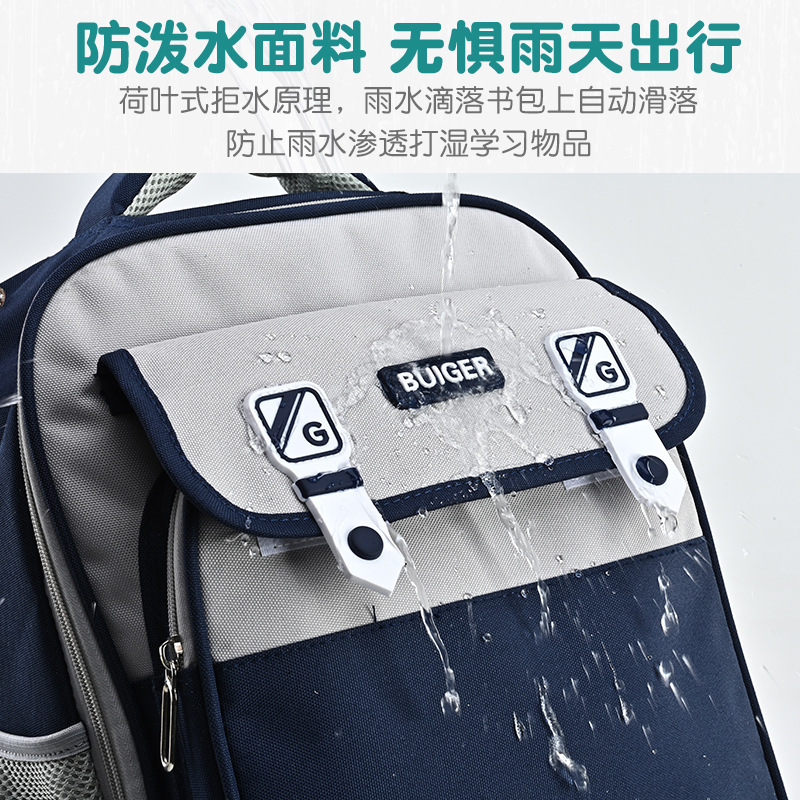 新品1-3-6年级男女小学生书包 防水防污培训班儿童双肩背包印LOGO|undefined
