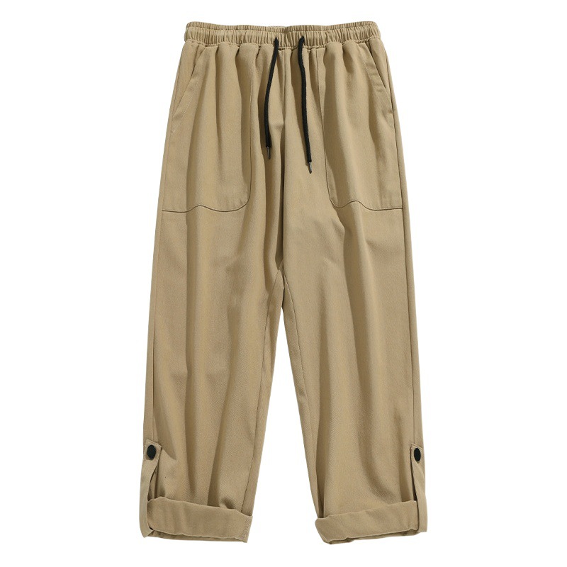 Ropa de hombre japonesa Hanlu 2025 primavera nuevo estilo pantalones casuales marca de moda para hombre diseño suelto sentido pantalones largos de herramientas rectos