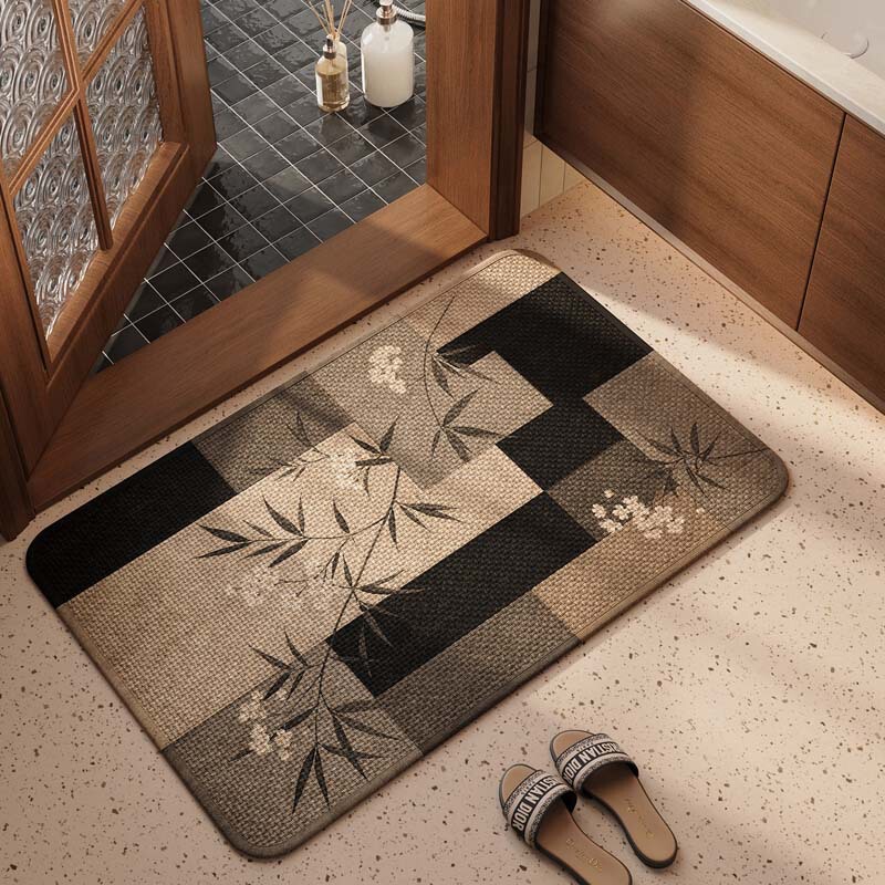 Vintage-style bathroom mat, high-end non-slip mat for the bathroom, highly absorbent, easy to maintain, diatomaceous earth mat for home use Vintage-style bathroom mat, high-end non-slip mat for the bathroom, highly absorbent, easy to maintain, diatomaceous earth mat for home use