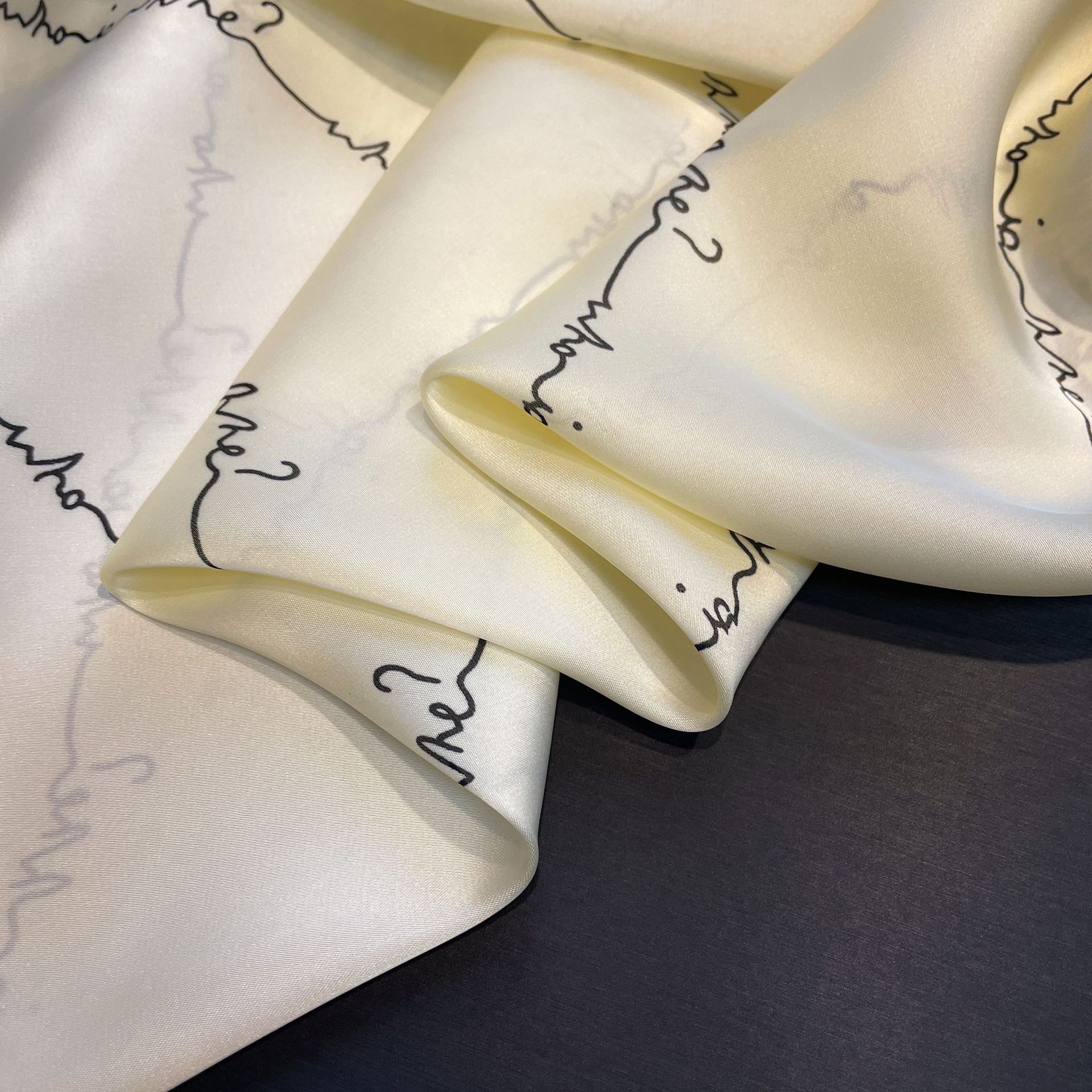 Simple solid color scarf for women, simulated silk square scarf 70cm European and American basic style with shirt, professional scarf to tie hair_voghion.com