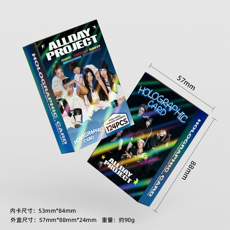 现货124pcs镭射卡ALLDAYPROJECT混声组合闪卡明星ins应援卡LOMO卡|undefined