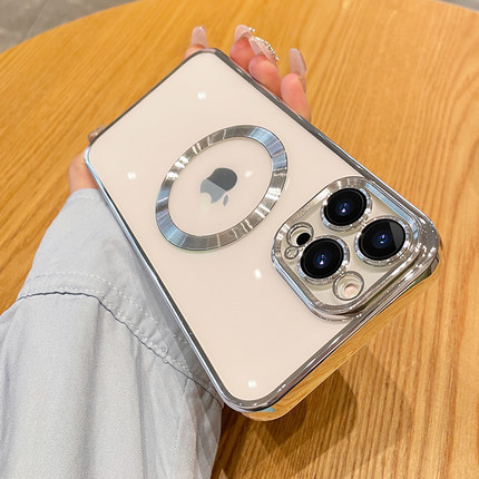 iPhone17 電気メッキ磁気充電携帯電話ケース Apple 16 クリエイティブオールインクルーシブ 15proMax 落下防止保護カバーに適しています。|undefined