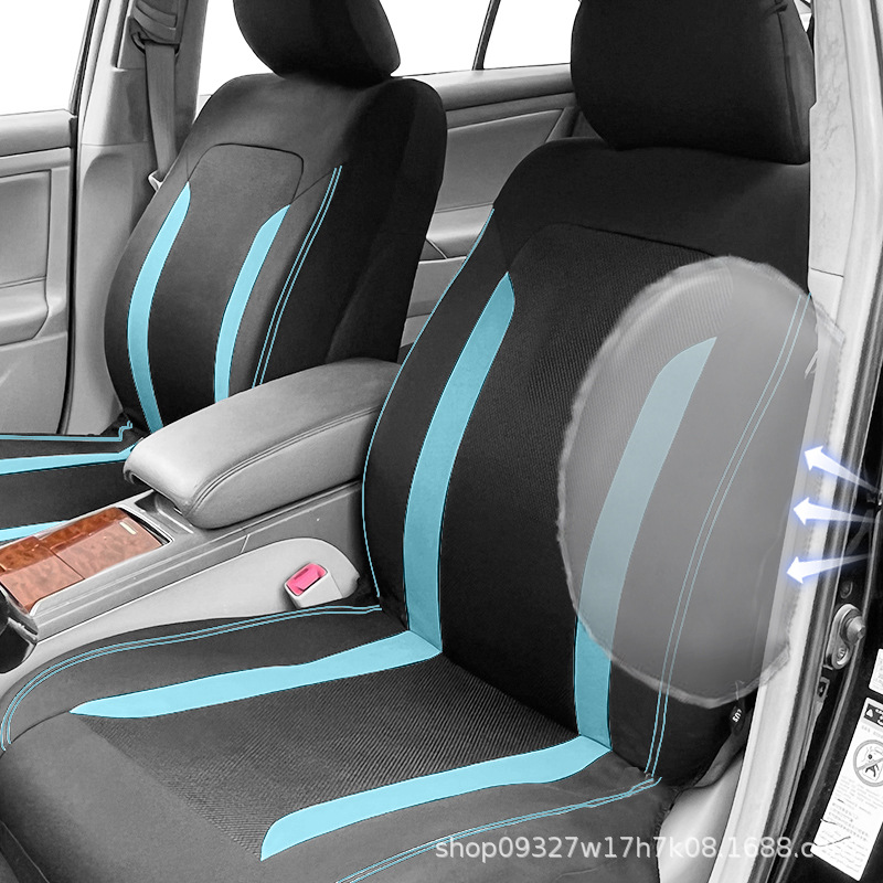 All-season universal car seat covers, fabric with double waistline, 9-piece set for five-seater, bestseller on cross-border Amazon, Wish, and AliExpress