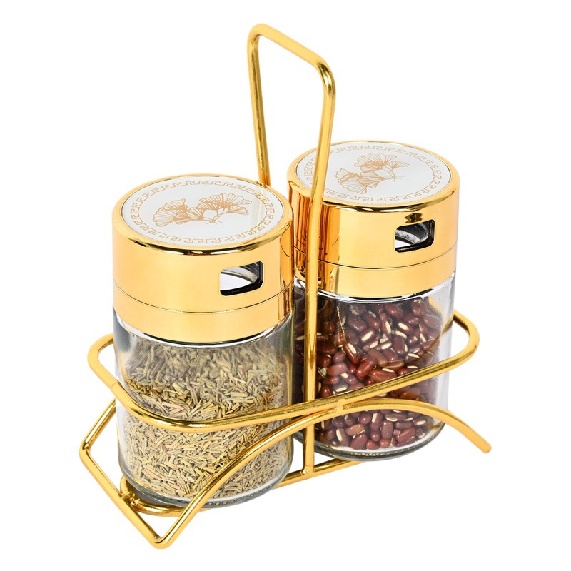 Nueva caja de condimento traje condimento Tarro de almacenamiento de cocina frasco de sal sellado a prueba de humedad caja de condimento doméstico botella de condimento de vidrio