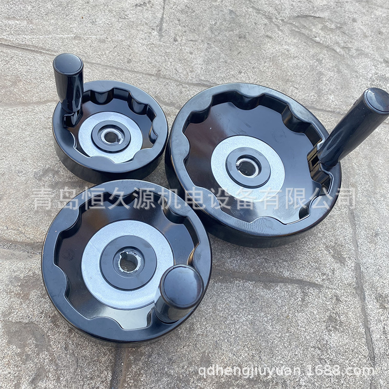 圆轮缘手轮磨床胶木手轮把手耐高温背波纹手轮电木双幅条手轮厂家