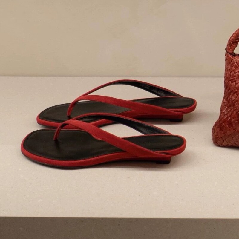 Sheepskin Version~Minimalist Style Niche Thong Flip-Flops for Women, Versatile Low-Heeled Sandals for Summer 2026