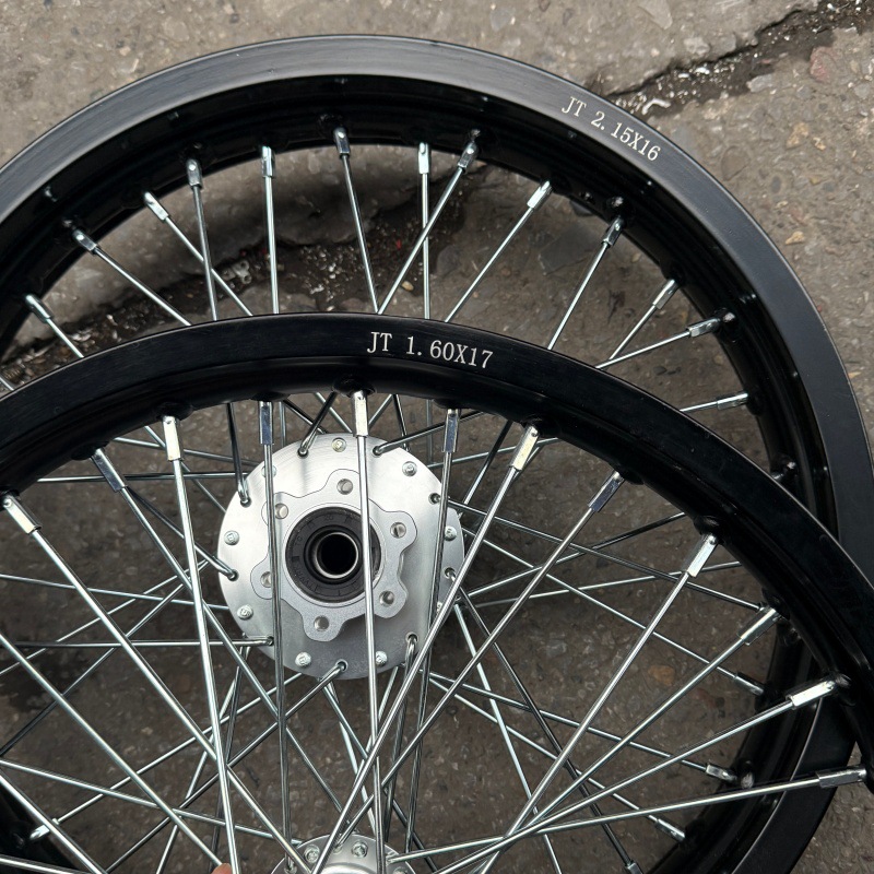 QiuLong LightBee X modified front 17-inch and rear 16inch inch wheel rim assembly, LightBee CNC wheel hub with thickened spokes, LightBee wheel mesh