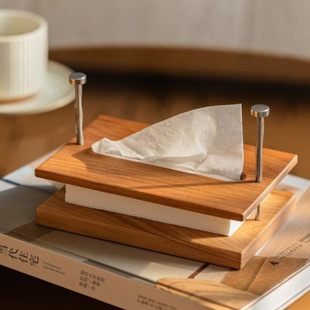Creative Tissue Box-Like Living Room Desktop Office Coffee Table Artistic Red Cherry Wood Solid Wood Tissue Box