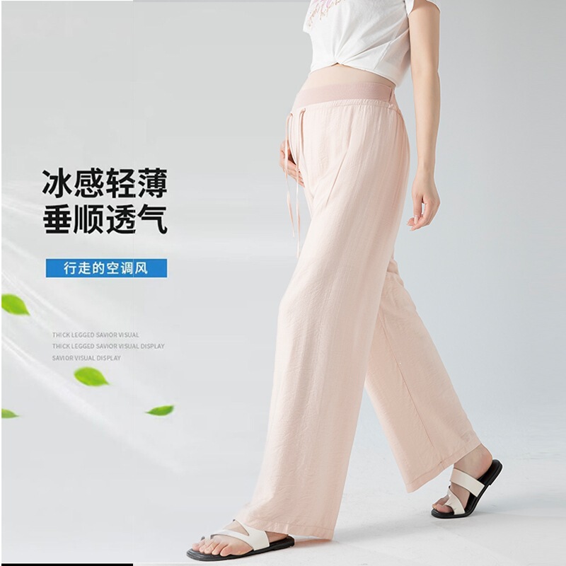 Xmf Maternity Pants Summer Thin Style Non-Tightening Over-Belly Summer Long Pants Large Size White Glacier Linen Casual Pants Summer Wear Xmf Maternity Pants Summer Thin Style Non-Tightening Over-Belly Summer Long Pants Large Size White Glacier Linen Casual Pants Summer Wear