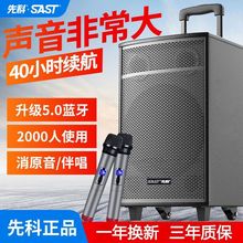 先科蓝牙音响五分频移动拉杆便携式广场舞户外演出家用K歌音箱