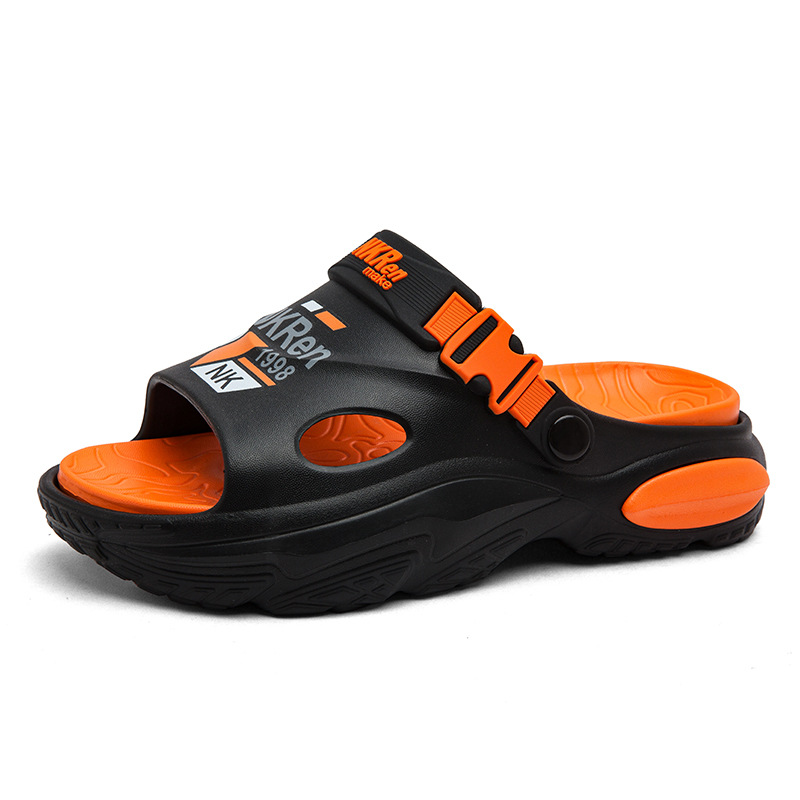 Zapatillas para hombre 2025 nuevo estilo de verano ropa exterior antideslizante pisando heces sandalias de suela gruesa conducción al aire libre sandalias de playa de doble uso