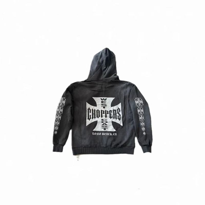 erd忧郁的富二代宽松West Coats重磅vintage铁十字开衫卫衣帽衫秋|undefined