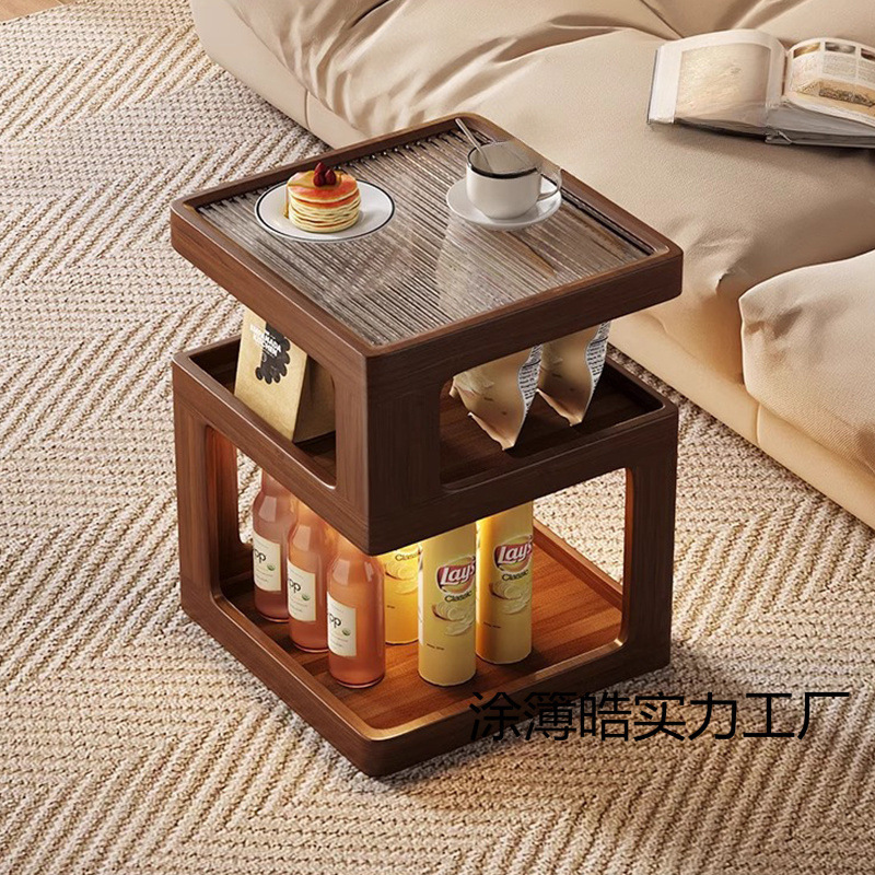 中古小推车几可置物架边几多功能移动折叠小户型客厅沙发家用茶几|undefined
